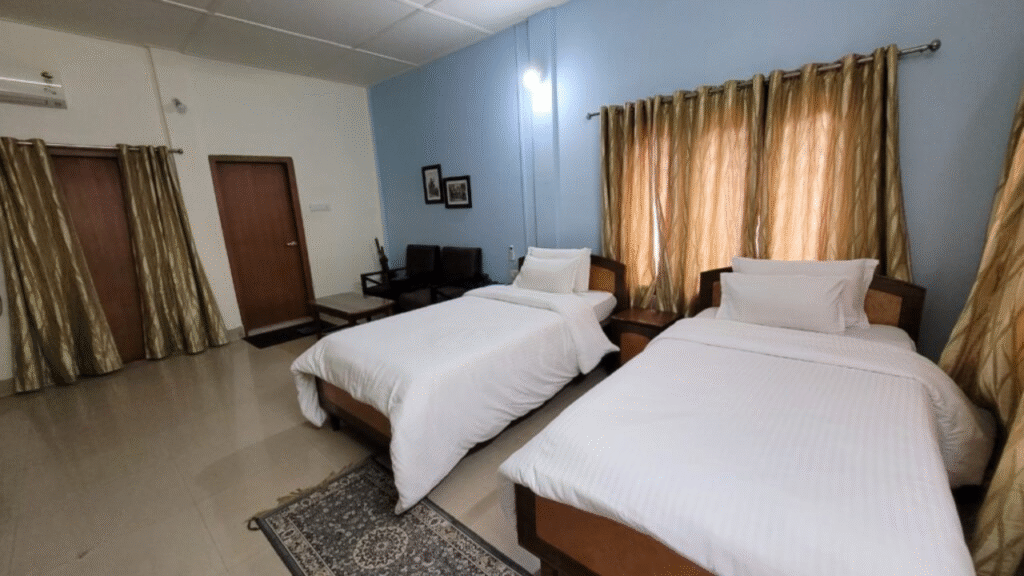 Inside Golden Pagoda Ecoresort Executive cottage room 1