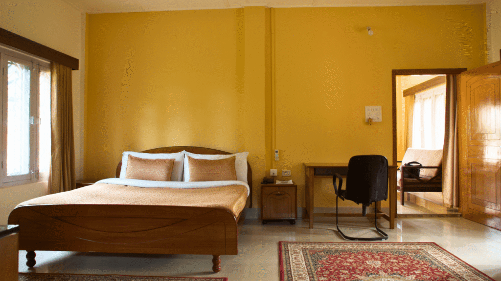 bed view of suite villa bedroom